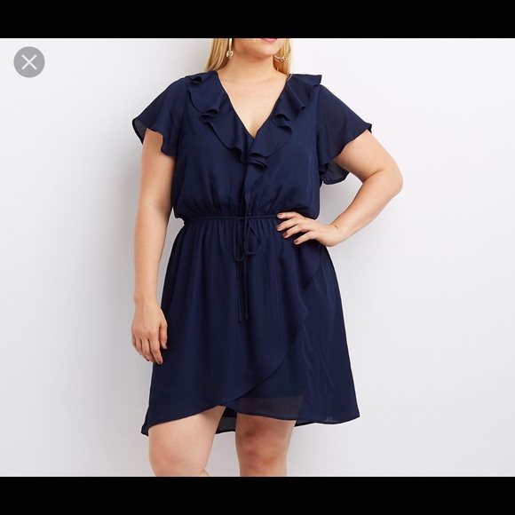 Charlotte Russe Dresses & Skirts - Plus size navy blue dress